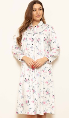 Cotton Real English Rose 100% Cotton Fleece Nightdress